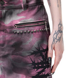 Camo Denim Shorts