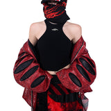 スカーフ付きバイザーキャップ