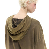 レイヤードスリーブフーディ