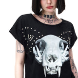 Reversible Skull Cat Tee