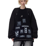 月の継ぎ目編み前掛け