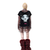 Reversible Skull Cat Tee