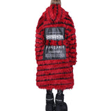 ストライプファーコート