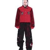 レオパードデニムボンバー