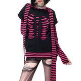 Stripe Four Sleeve Top