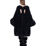 リバーシブルファーカーディガン