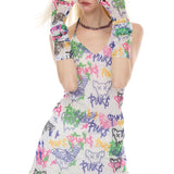 グラフィティ メッシュ ドレス