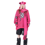 グラフィティ ニット フードスカーフ