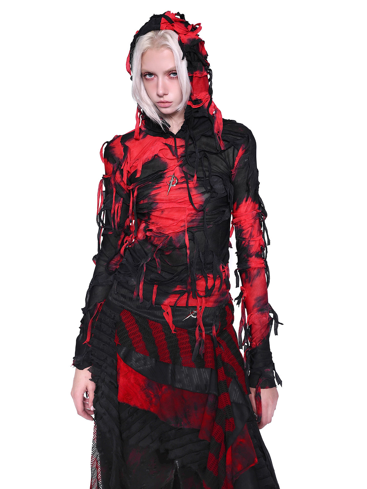 Wrapped Mesh Hoodie