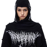 バラクラバ頭巾編み物