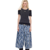 レースデニムショーツ