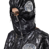 二重ファスナー付き綿入れ帽子