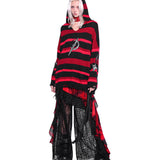 ダメージ加工 Vネック フーディ