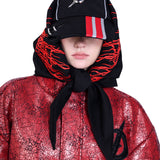 スカーフ付きバイザーキャップ