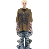 レイヤード リップド ジーンズ