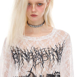 シアーレースロングスリーブ