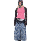 レースデニムショーツ