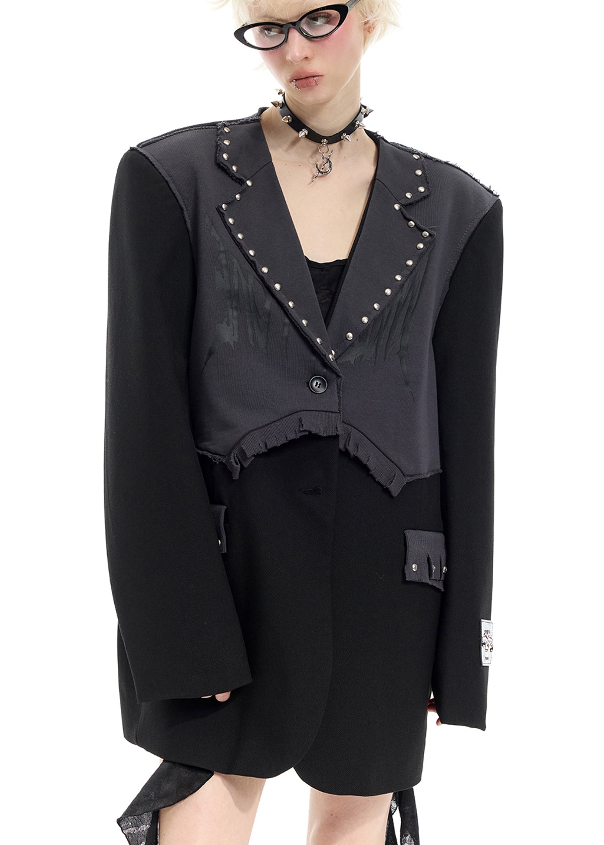 Grunge Studded Blazer