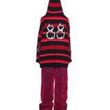 ダメージ加工 Vネック フーディ