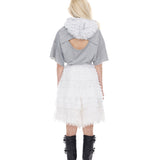 レース クロップド フーディ