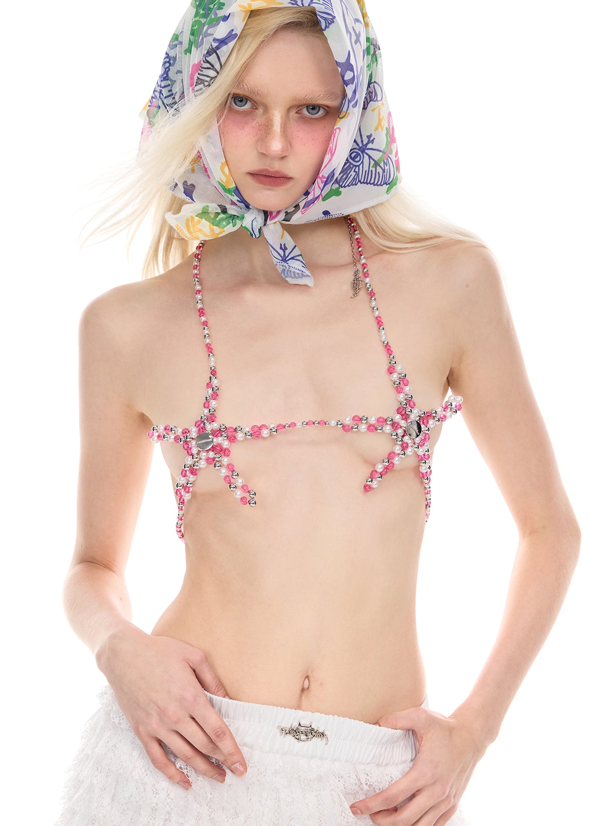 Graffiti mesh scarf