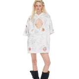 ダメージ加工フーディ