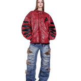 ディストレスト モト ジャケット