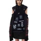 切り抜き付きフード付きワンピース