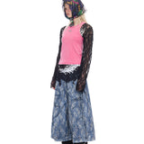 レースデニムショーツ