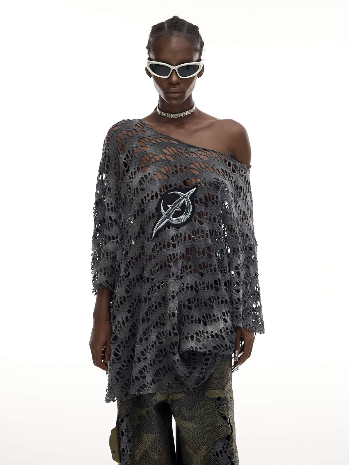 オンブレ メッシュ Tシャツ