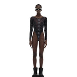 ムーン メッシュ ボディスーツ