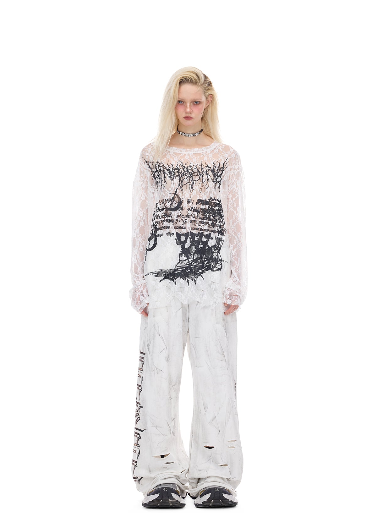 Sheer lace longsleeve