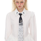 レースパフシャツ