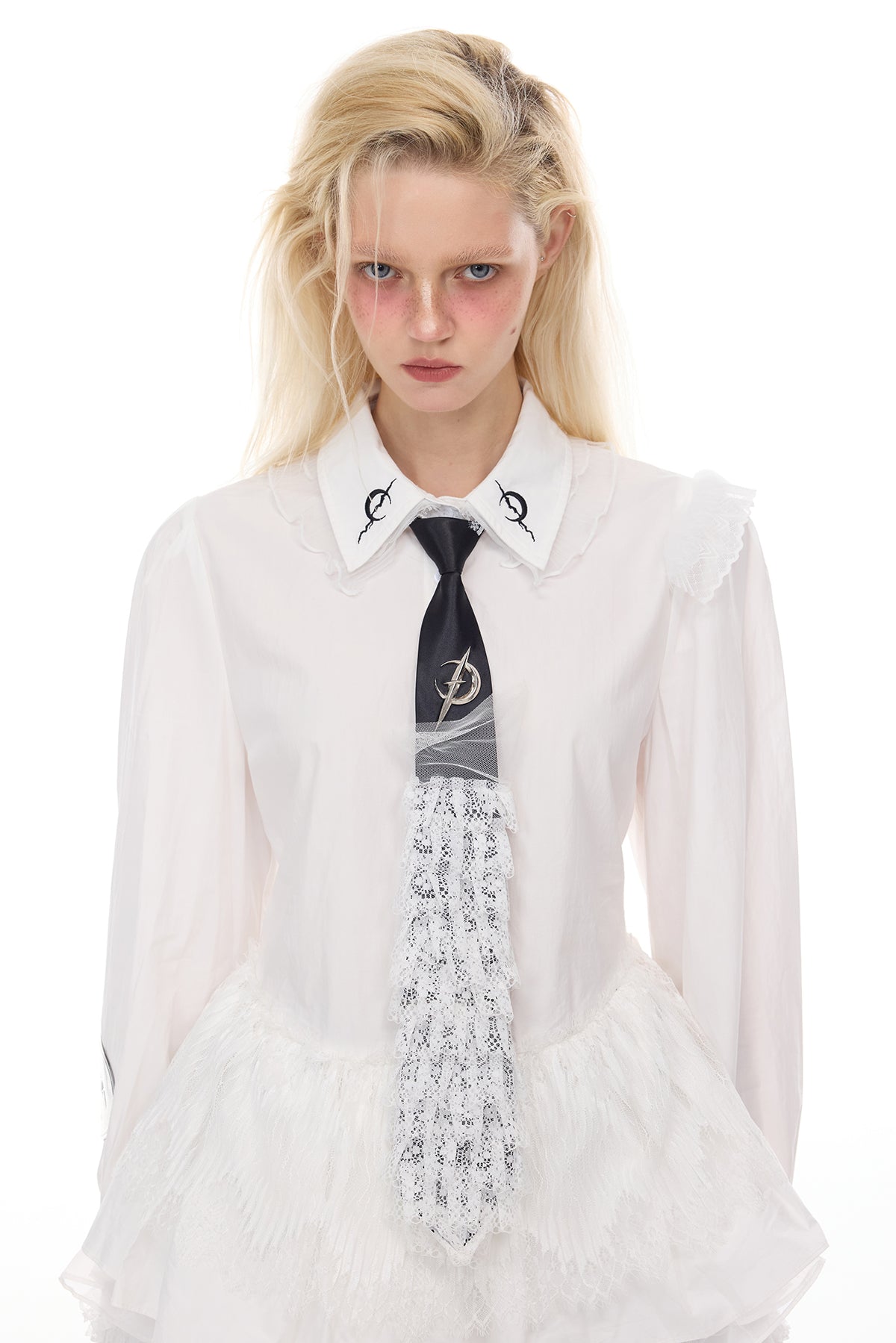 レースパフシャツ