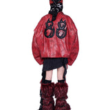 ディストレスト モト ジャケット