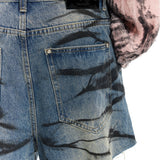 レイヤード リップド ジーンズ