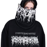 マスク付きフーディ