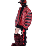 ディストレスト モト ジャケット