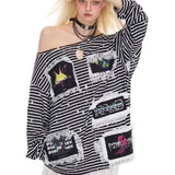 ストリップド ロングスリーブ