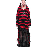 ダメージ加工 Vネック フーディ