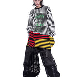 レイヤードストライプロングスリーブ