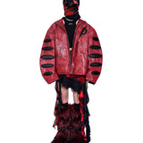 ディストレスト モト ジャケット