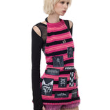 月の継ぎ目編み前掛け