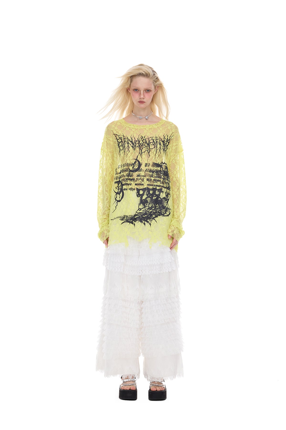 シアーレースロングスリーブ