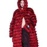 ストライプファーコート