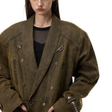 構造的なレトロ仕立ての上着