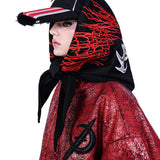 スカーフ付きバイザーキャップ