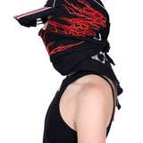 スカーフ付きバイザーキャップ