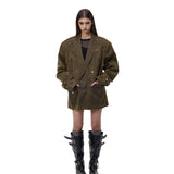 構造的なレトロ仕立ての上着