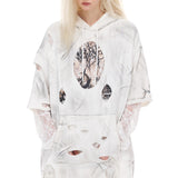 ダメージ加工フーディ